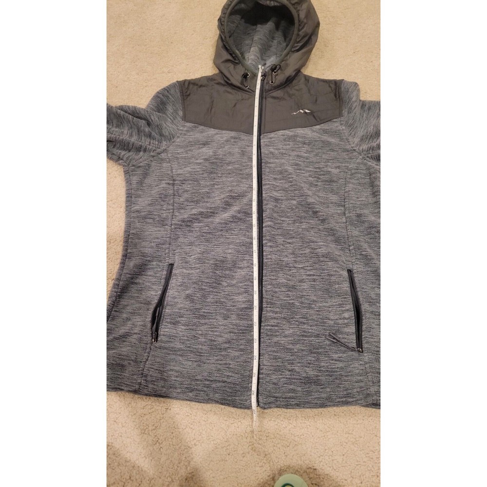 Rustic Ridge FLEECE Hooded Zip Up Jacket In Heather Grey-Women's Medium - Picture 10 of 11